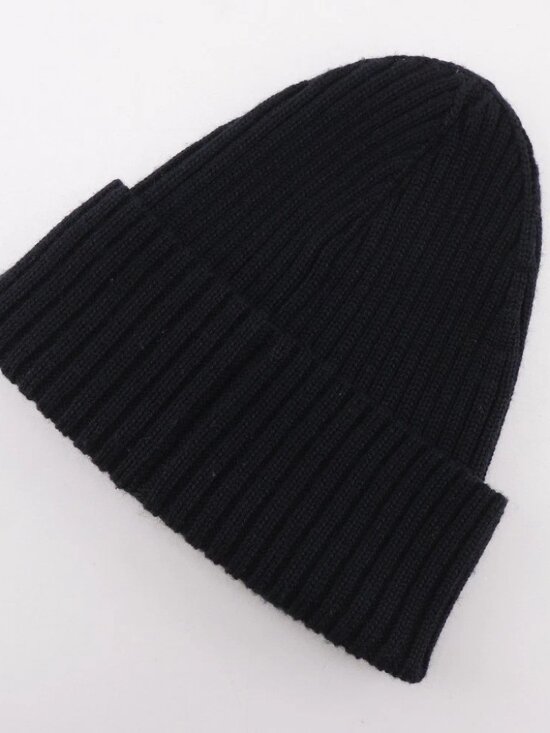 CHANEL COCO Mark Other hats Sports line black wool/silk/cashmere unisex